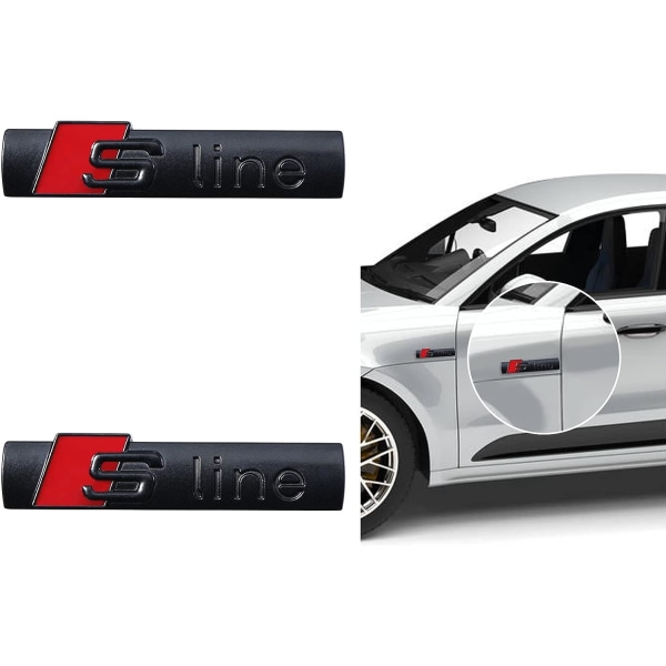 Bil klistremerke, 2 deler 3D Sport Emblem S Logo Lettering Bil Eks
