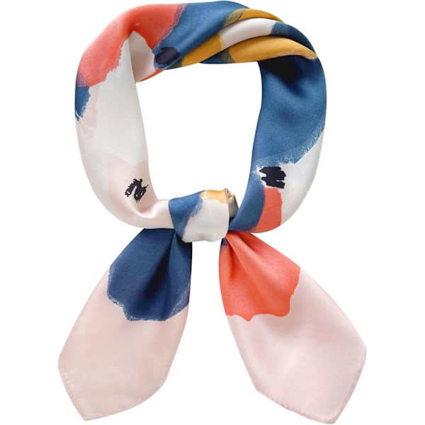 Silk Feeling Scarf Medium Square Satin Head Scarf for Women 27.5 × 27.5 inches