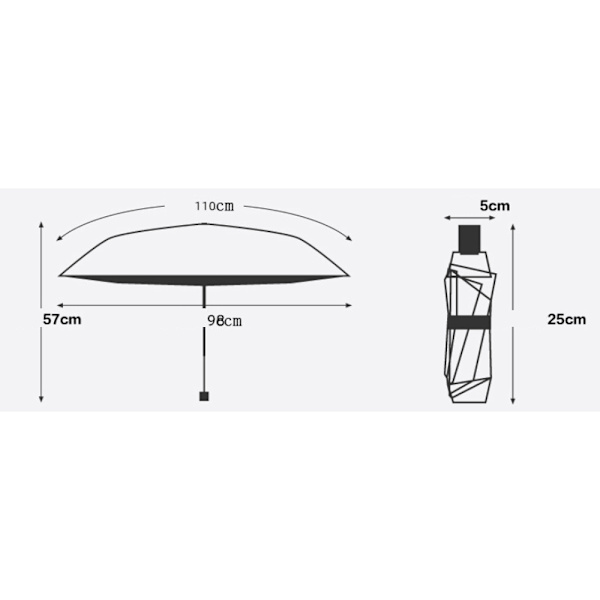 2  Solparaply Damer UV Parasol Paraplyer til kvinder Sammenklappelig Par