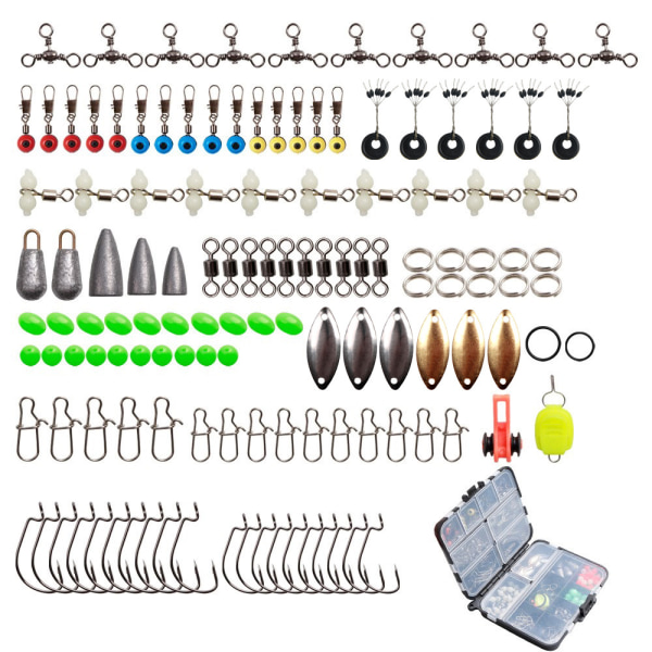 Fiskeutstyrsbokssett med fiskeutstyrsboks 183pcs