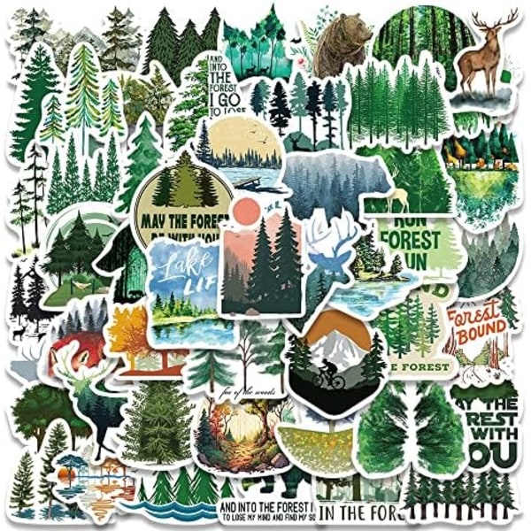 Adventure Aesthetic Outdoor Stickers Bulk, 50Pcs Waterproof Vinyl Nature Stickers for Water Bottles Laptop Scrapbook, Fo