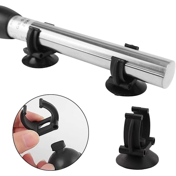 10 stk. Akvarievarmelegem Sugskopper, Dykkerlampe Sugskopper Silikon Gel Sugskopper med Klips til Fiskekum
