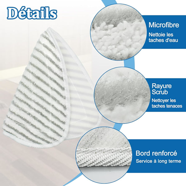 Mikrofiber Dampmopputskiftbare Puter Kompatibel med Vileda Steam & Vileda Steam Plus, Maskinvaskbar