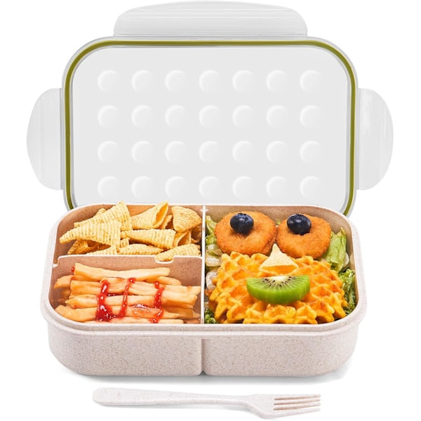 1 stk Bento Box, Bento Box til Børn, Madpakke til Børn, Ideel Lækagesikker Madpakke til Børn, Madbeholdere Uden BPA og Kemikalier