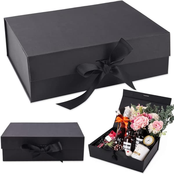 Presentförpackning, rosettpresentförpackning, magnetisk presentförpackning, lyxig presentförpackning, papperslåda med band