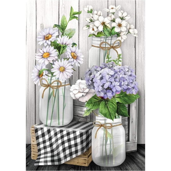 30*40 CM Diamantmålningssatser Blommor Diamantkonstsatser för