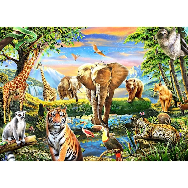 1000-bitars pussel 1000-bitars pusselspel Heminredning pussel Wild Animals