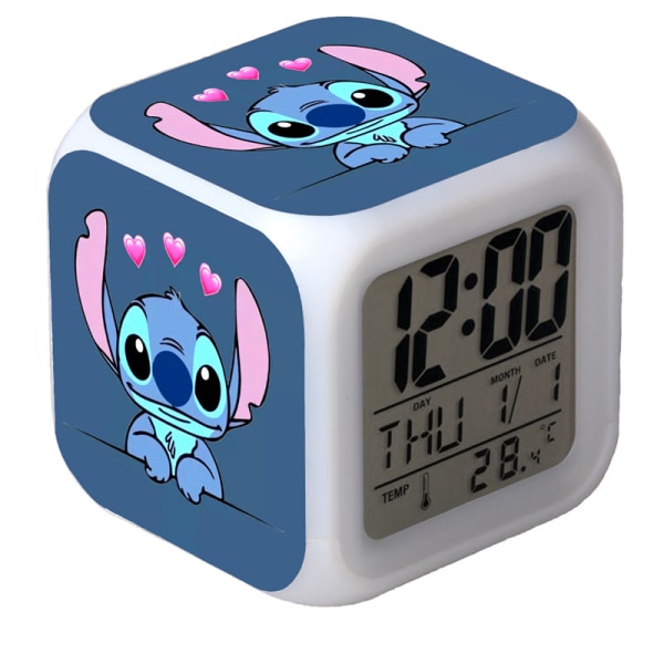 Starbaby, Steven Digital Alarm Clock（B）, Colorful Lights Alarm Cl