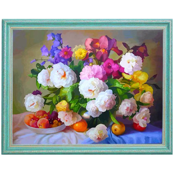 (30x40cm)5D DIY Billede Håndlavet Gratis Diamant Maleri Flowe