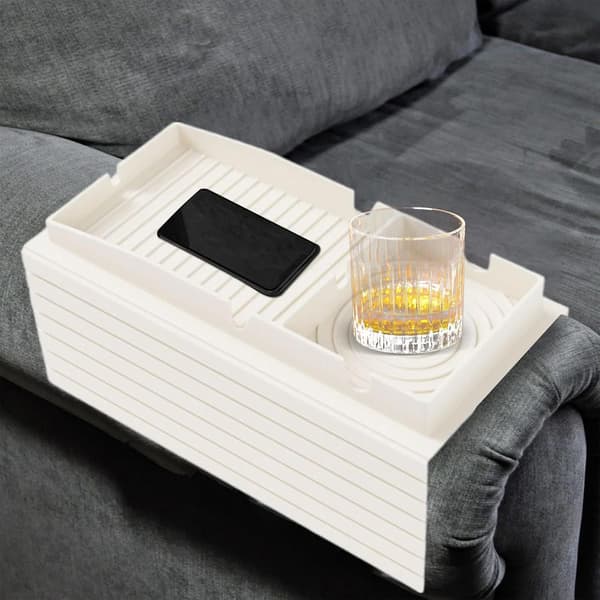 Sofabrett for armlene, silikonunderlag med koppholder | Armlene koppholder - for stue, studio, leilighet