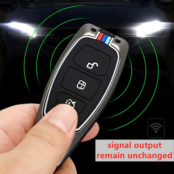 Nyckelring i zinklegering, kompatibel med Ford Fiesta Mondeo MK3 MK4 MK5 Focus 3 4 Ranger Max Ex