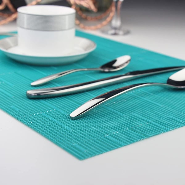 Pöytätabletit 10 kpl (45 x 30 cm, turkoosi), pestävät, liukumattomat, tyylikkäät ja lämmönkestävät