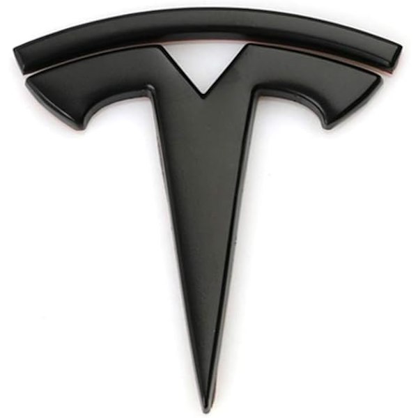 3D Metalliska Bilstickers och Dekaler Emblem Badge T Logotyp Tesla F