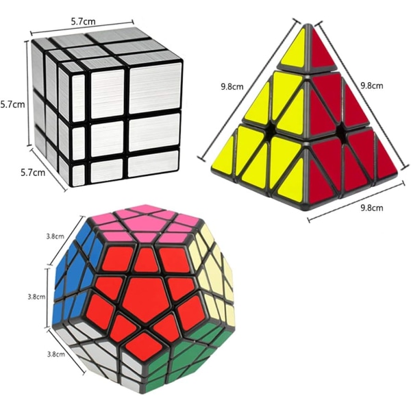 Speed ​​Puzzle Cube Set 3 Pack Magic Cube Magic Cube Set wit