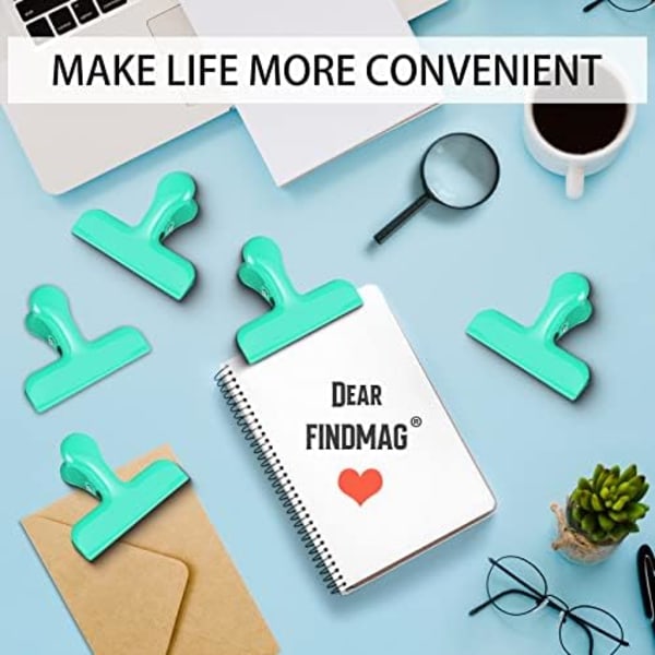 Pakke med 8 Poseclips i Rustfrit Stål, Heavy Duty, Chip Clips, Madposeklemmer, Perfekt til Køkken og Kontor til at Forsegle Kaffeposer