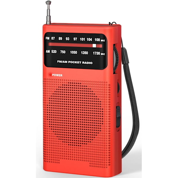 Bærbar Radio, Lomme Transistorradio med Utmerket Mottak, Utmerket Lydkvalitet, Mini Bærbar Radio