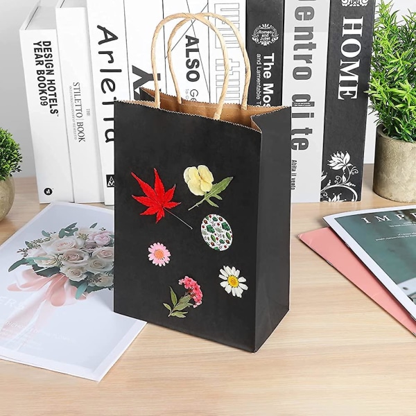 25 Kraft-paperikassi, Paperikassi, Lahjakassi, Kraft-paperikassi 15 * 8 * 21 Cm