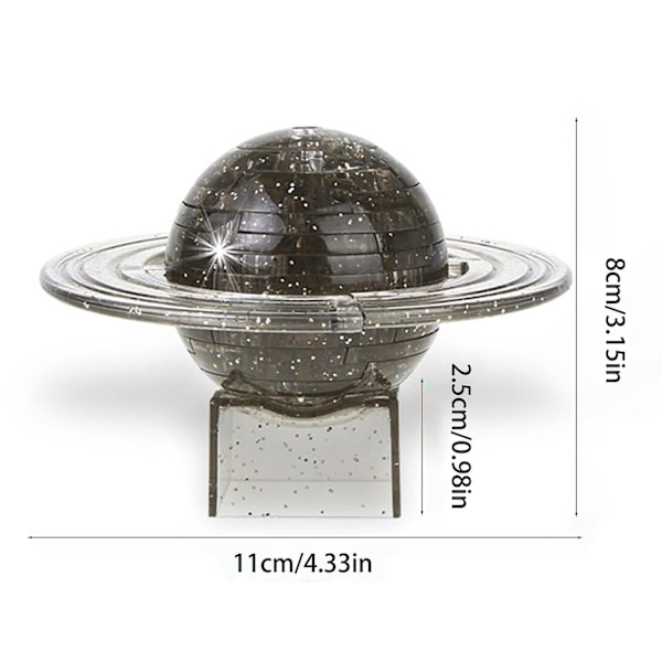 Puslespil Byggeklodser 3d Saturn Planet Krystal Transparent