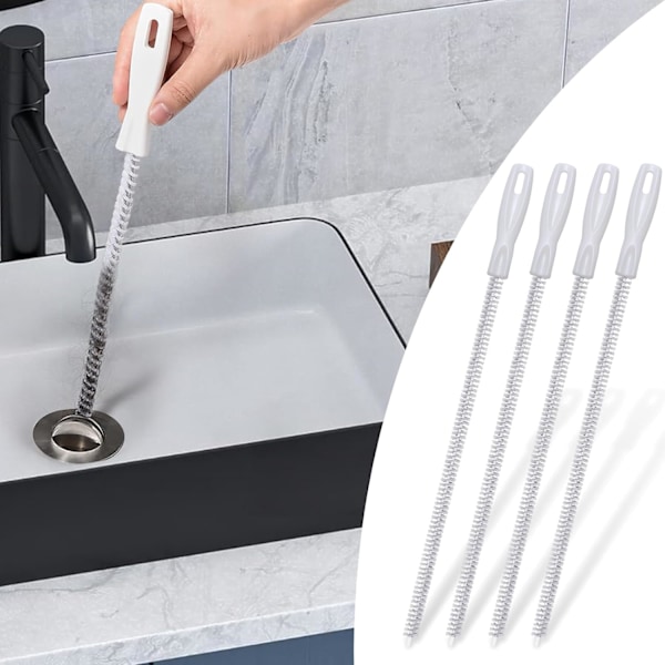 Avloppsrensborste, Flexibel Borste för Rör, Avloppsrengöringsborste, 45 cm Diskbänksrengöringsborste, Verktyg för att Rensa Diskbänksavlopp