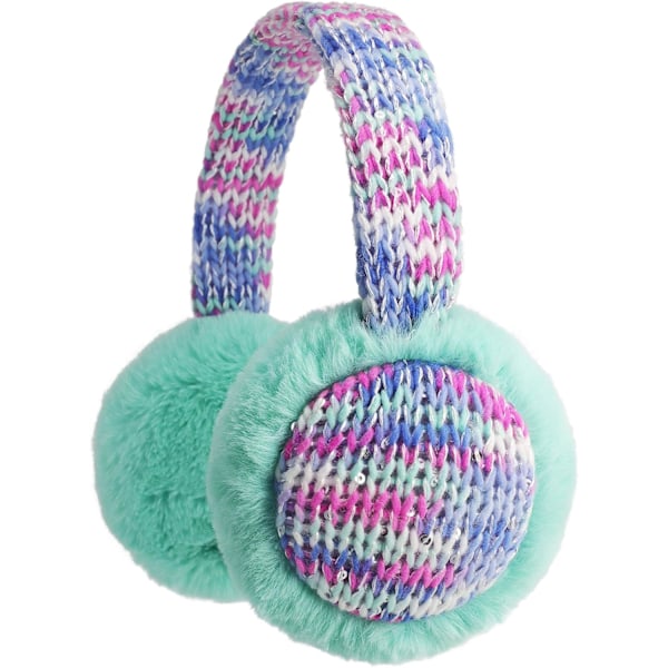 Kids Knit Earmuffs Winter Outdoor Furry Ear Warmers for Boys Girls