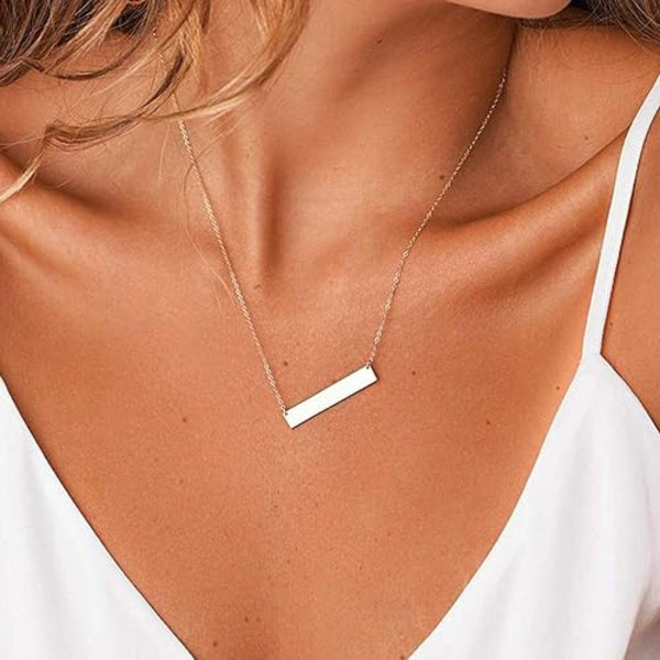 Fint lagdelt choker-kjede håndlaget gullbelagt anheng halskjede