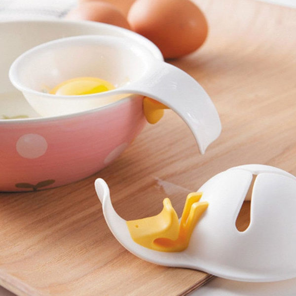 1 stk Eggeplommeskiller, Eggeskiller for Rå Egg, Eggehvite og Eggeplommeskiller Sil for Baking Kaker, Plast Eggeskiller