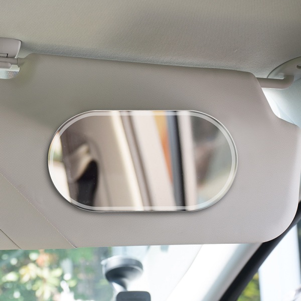 (oval) Solskyddsspegel för bil, sminkspegel för fordon, självhäftande