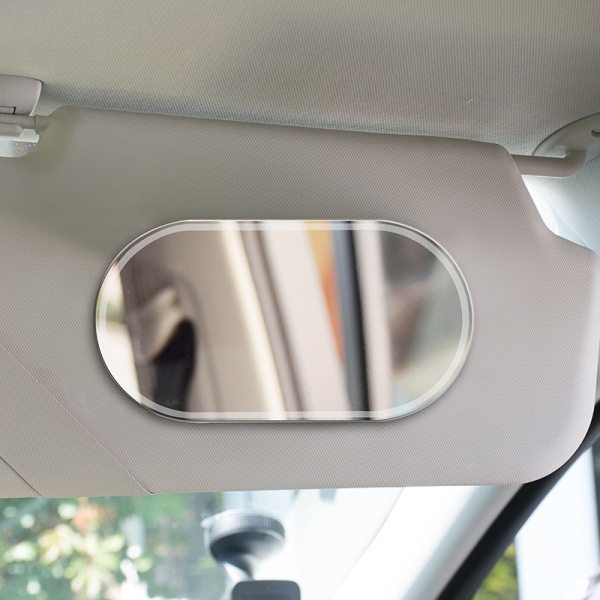 (oval)Car Sun Visor Mirror, Vehicle Makeup Mirror, Self-Adhesive