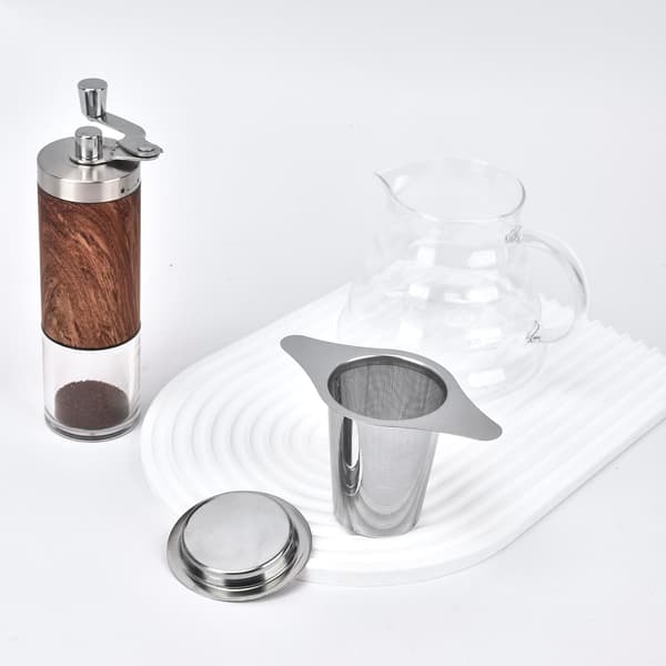 Universal te-infuser med lokk, filter i rustfritt stål, passer til krus, kopper og tekanner