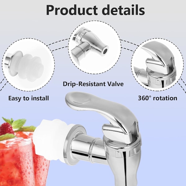 Pakke Drikkevare Dispenser Hane Vand Dispenser Udskiftning Tap til Drikkevare Dispenser Glasbeholder Kaffe Juice Drikkefontæne