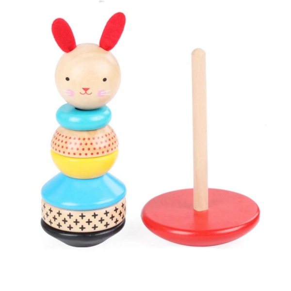 Regnbuepyramide leketøy for baby, Montessori pedagogisk leketøy for a