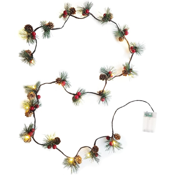 Christmas Garlands LED-Lights Battery-Operated - Pre-lit Artifici