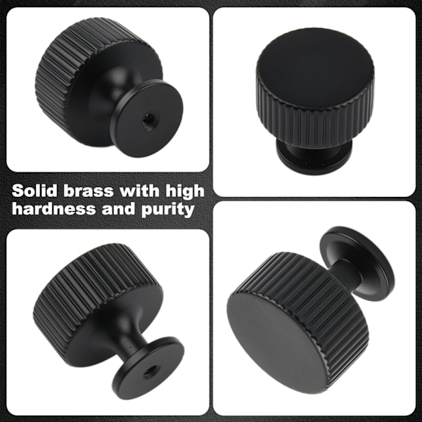 2 Pak Solid Messing Skuffegreb, 1-1/10 Sort Kabinets Knapper til Skab, Garderobe, Møbel Hardware Han