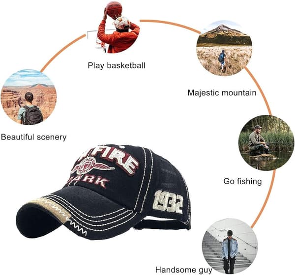 Vintage Baseball Cap Miehet Spark Letters Cap Snapback Hip Hop Flat