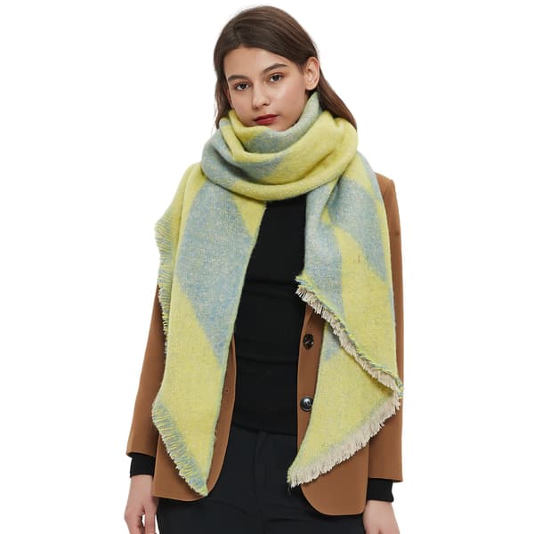 Diamantformad sjal (gul 240x40cm)