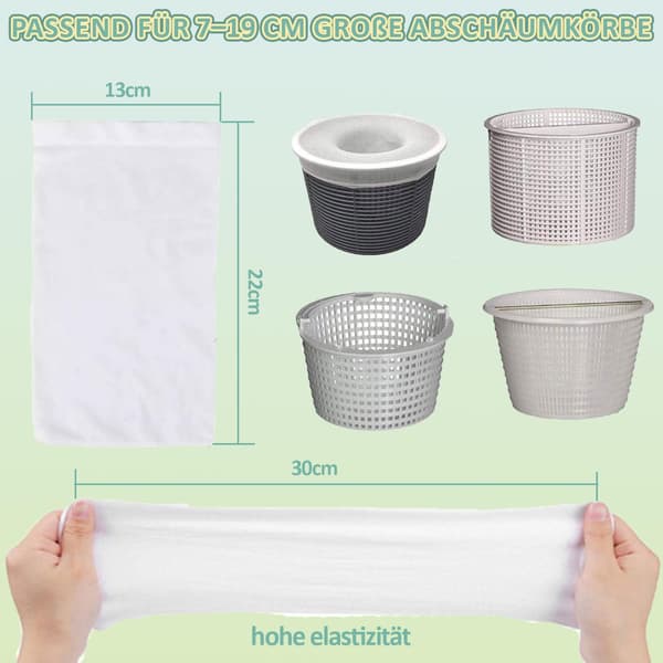 30 stk. Pool Skimmer Sokker, Pool Skimmer Sokker, Pool Skimmer Filter Sokker, Pool Filter Sokker