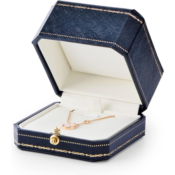 Collier Pendentif Cadeau Boîte Présentoir à bijoux Cas Bleu roy