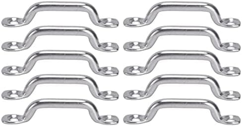 10 Stk. Båd Top Pad Øje Dæk Loop Beslag Marine Hardware 316 Rustfrit Stål Sæt Kit til Fastgørelse