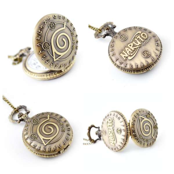 Naruto taskukello Vintage Quartz taskukello, roomalaiset numerot P