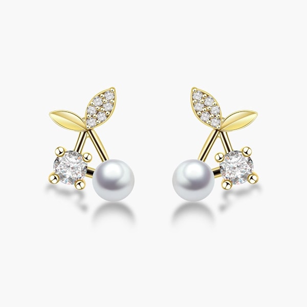 Örhängen med Cubic Zirconia, Små Örhängen för Kvinnor, Smycke Present, Körsbär