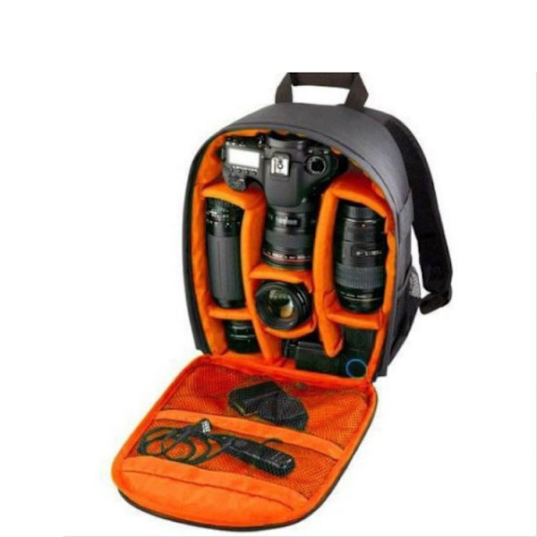 SLR-kameraväska kameraväska kameraryggsäck vattentät stöttålig campingväska liten reseryggsäck Orange