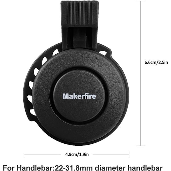 Polkupyörän kello, USB-ladattava, 120 dB, näkymätön