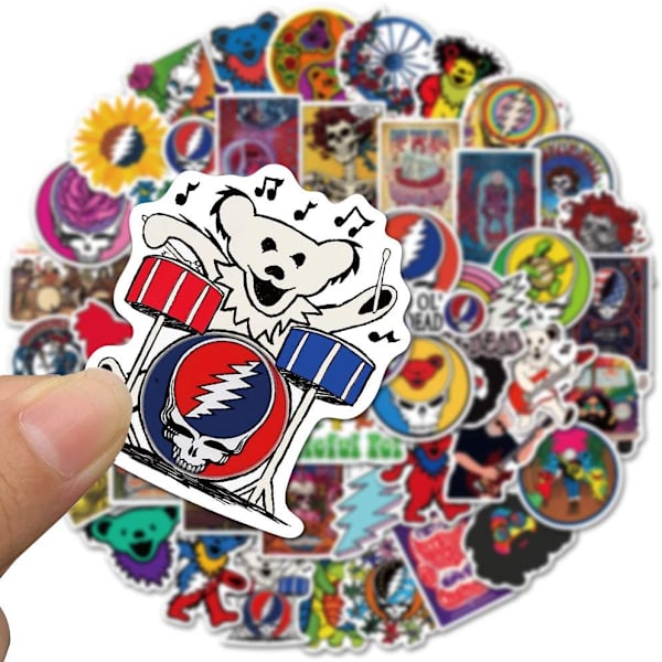 Rockmusikband klistermärken av 50 ark vinyl dekal merchandise bärbar dator
