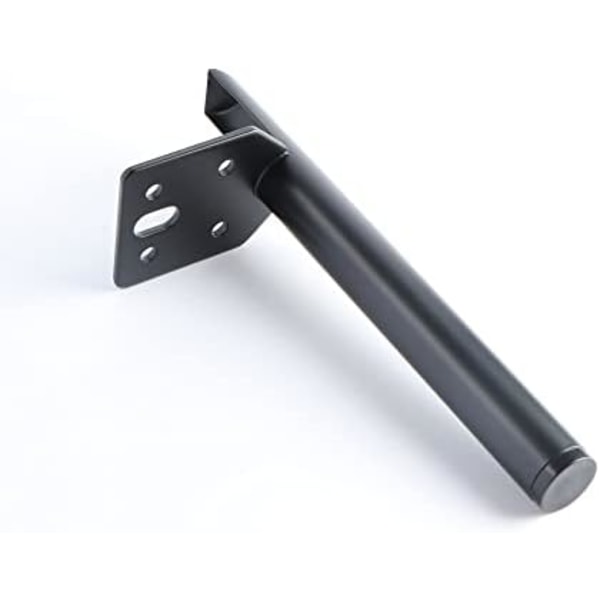 13cm Moderna Möbelben i Metall, Bordben Svart, Stål, Sidomonterade Soffa Skåp Fötter, Set om 4, Även för Hemmet