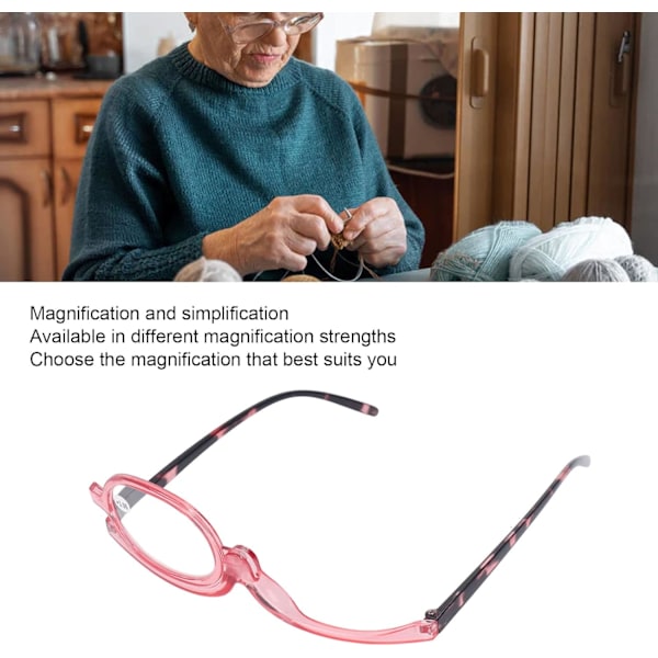 Ögonmakeup Läsglasögon (+3.00), Kvinnor Fällbara Kosmetiska Readi