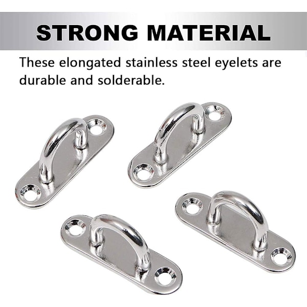 Rustfrit stål krog (8 stk.) - Heavy Duty vægbeslag (5x2cm