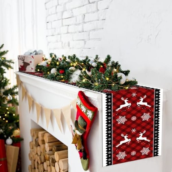 Julbordstablett 13x72 Tum, Julbordstablett Jultema, Säsongsbetonade Vinterköks- och Matbordsdekorationer för Jul