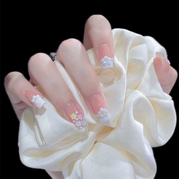 2 æsker Flower Nail Art(2), 3D Nail Flowers Nail Art, Elegant Neglepynt, Beautif