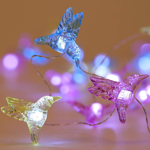 Dekorative Kolibri-Lysstreng, 4 meter med 40 LED Kølige