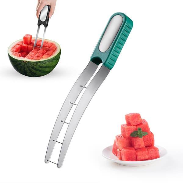 Vandmelon Skærer Slicer, Rustfrit Stål Vandmelon Terning Skærer,